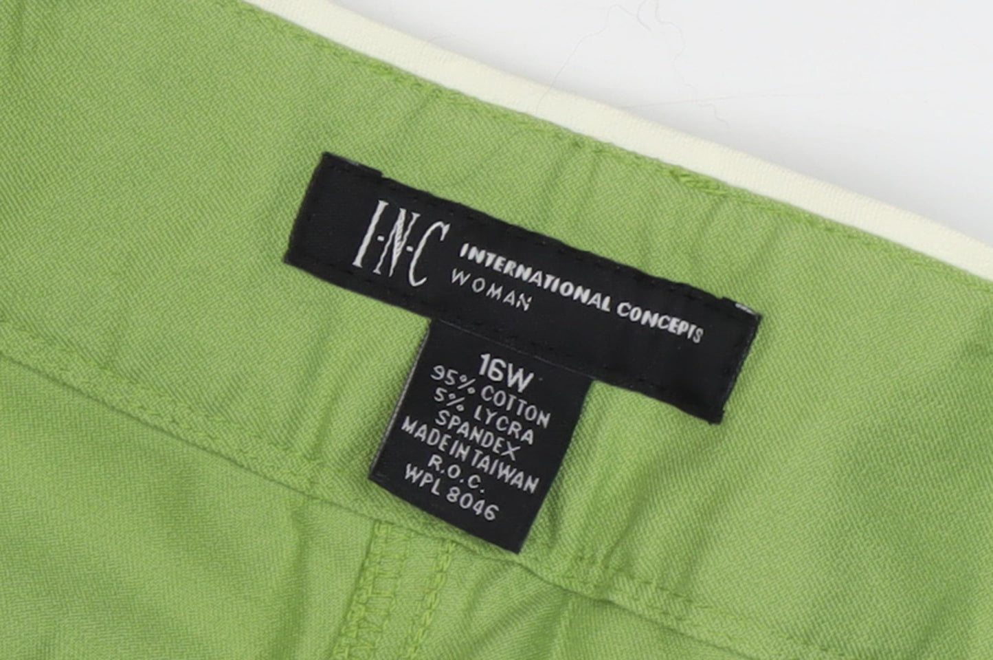 INC Green Women's Plus Size Trousers