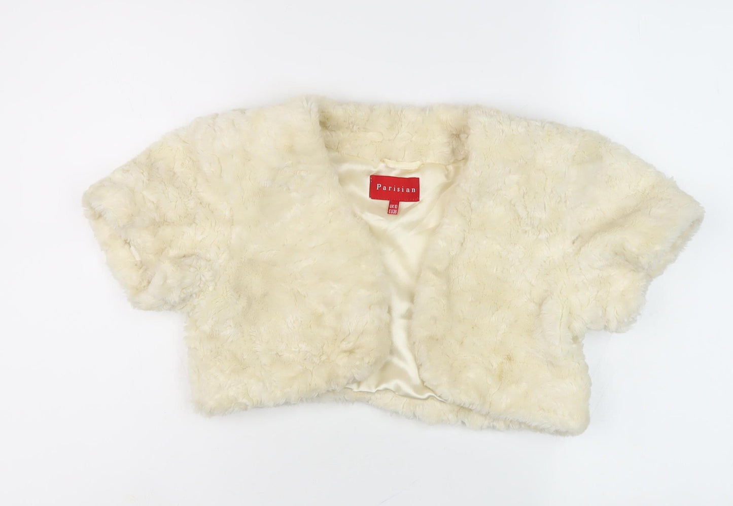 Parisian Women's Ivory Cropped Coatigan Size 10