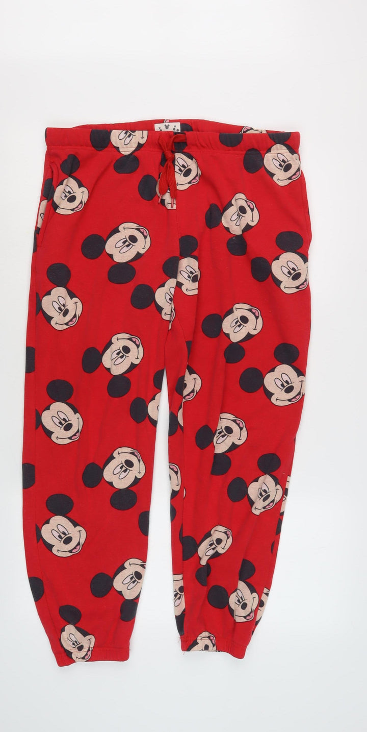 Disney Teens Red Mickey Mouse Pyjama Pants Size 12-14