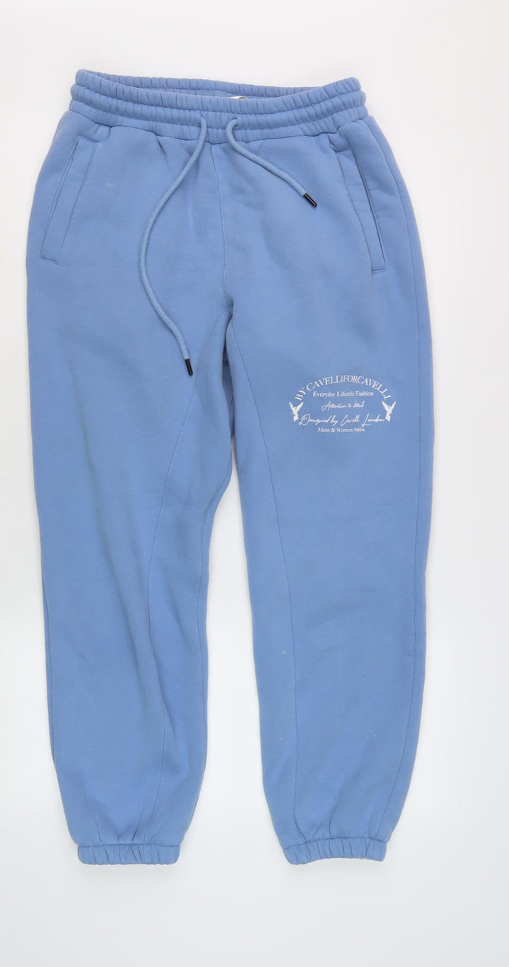 Cavelli London Women's Blue Jogger Trousers, M, Cotton