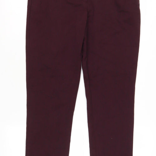 H&M Women's Red Ankle Trousers - Size 10, Stylish & Versatile