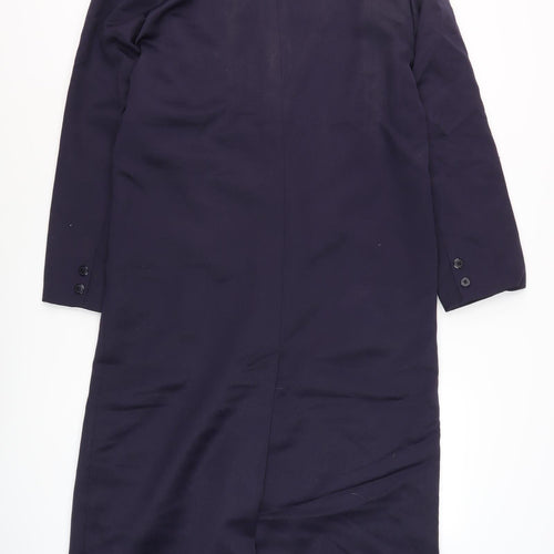 Solo Women's Blue Long Overcoat, Size 10, Vintage Elegance