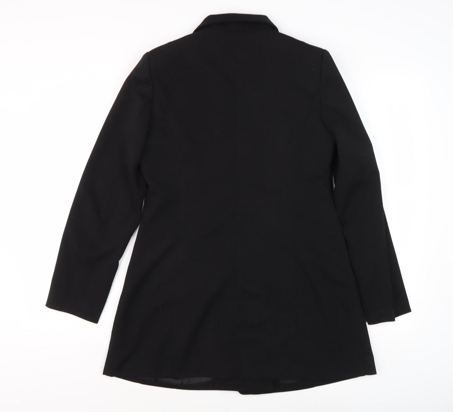QED London Women's Black Mid-Length Coat UK 8