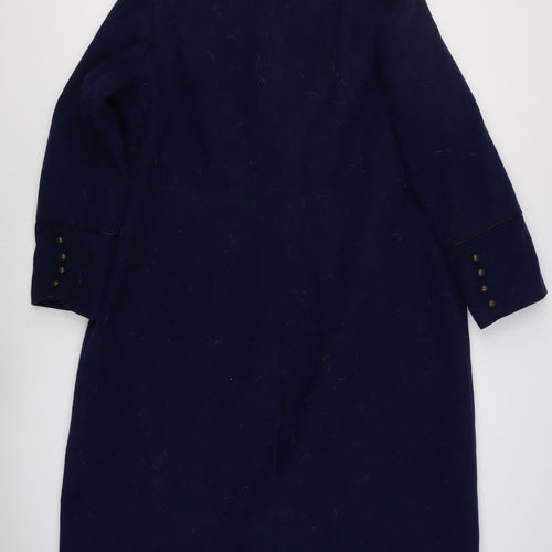 Claire Richards Women's Blue Long Overcoat Size 24