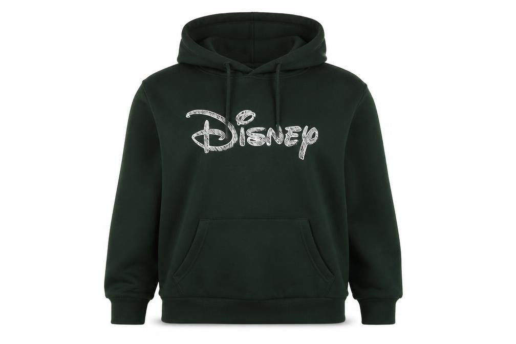 Front view of Disney Women's Green Pullover Hoodie, size S