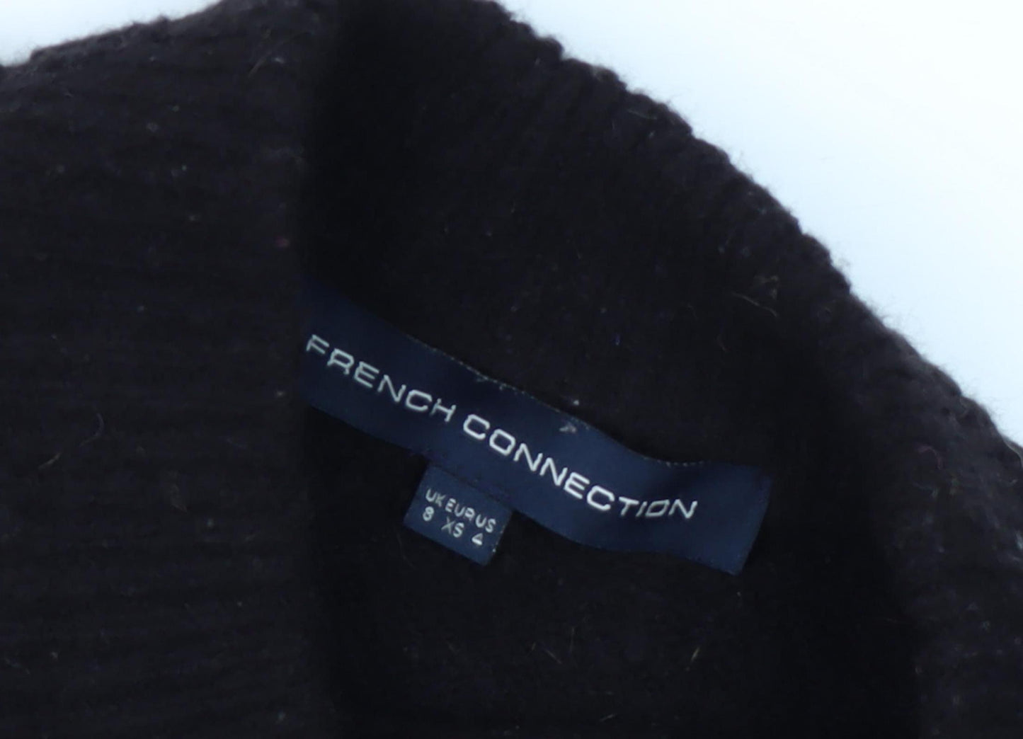 French Connection Black Wool Jumper Dress XS Women