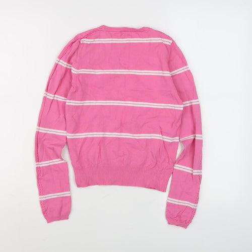 River Island Girls Pink Striped Pullover Jumper 11-12 Years