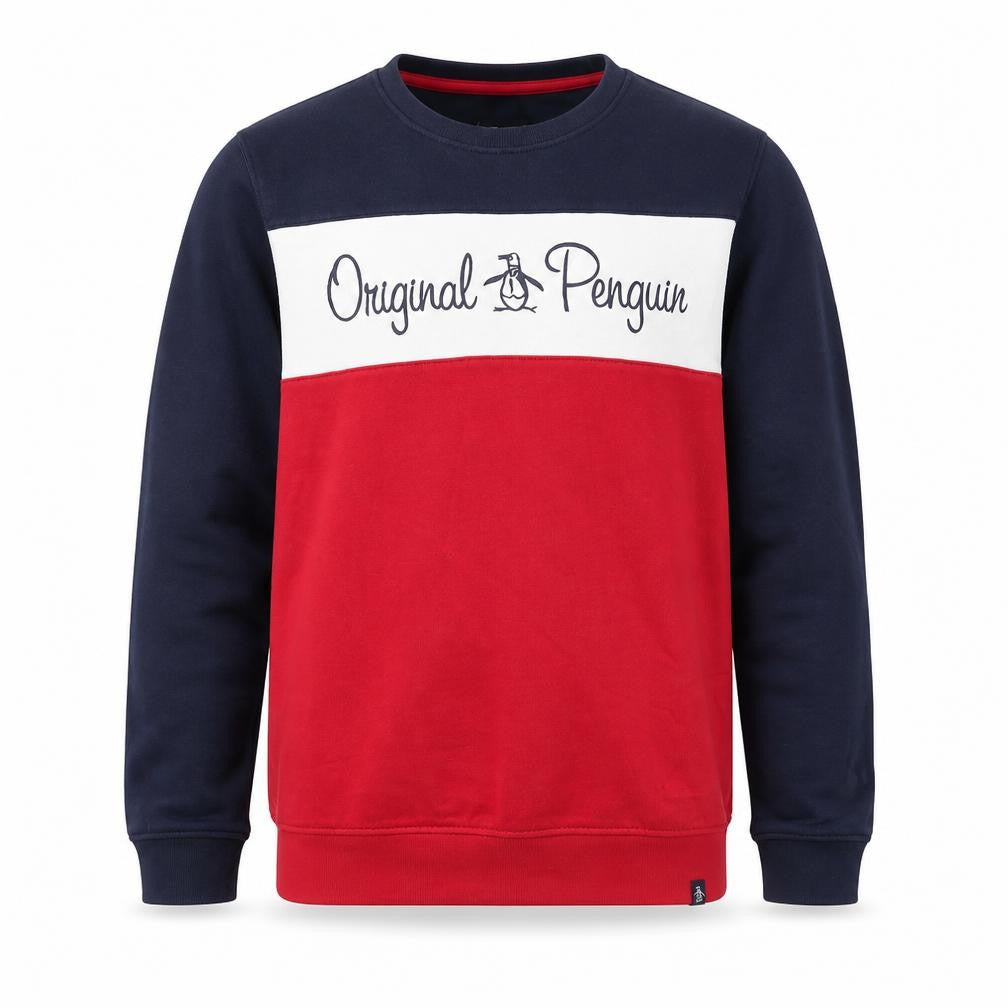 Front view of Original Penguin boys’ multicoloured sweatshirt 12-13y