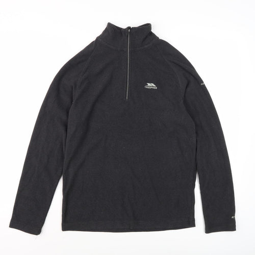 Trespass Unisex Black 2XS Casual Mock Neck Sweatshirt