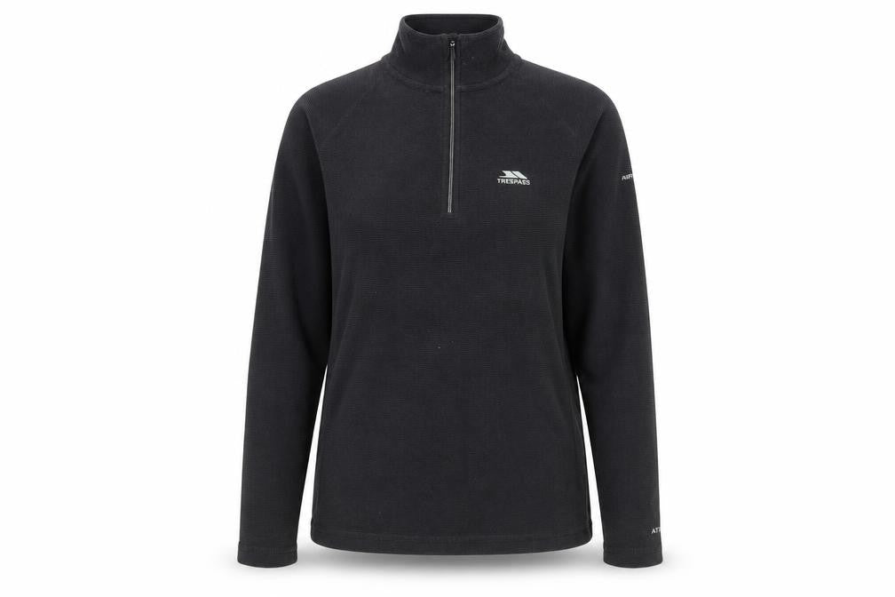 Trespass Unisex Black 2XS Casual Mock Neck Sweatshirt