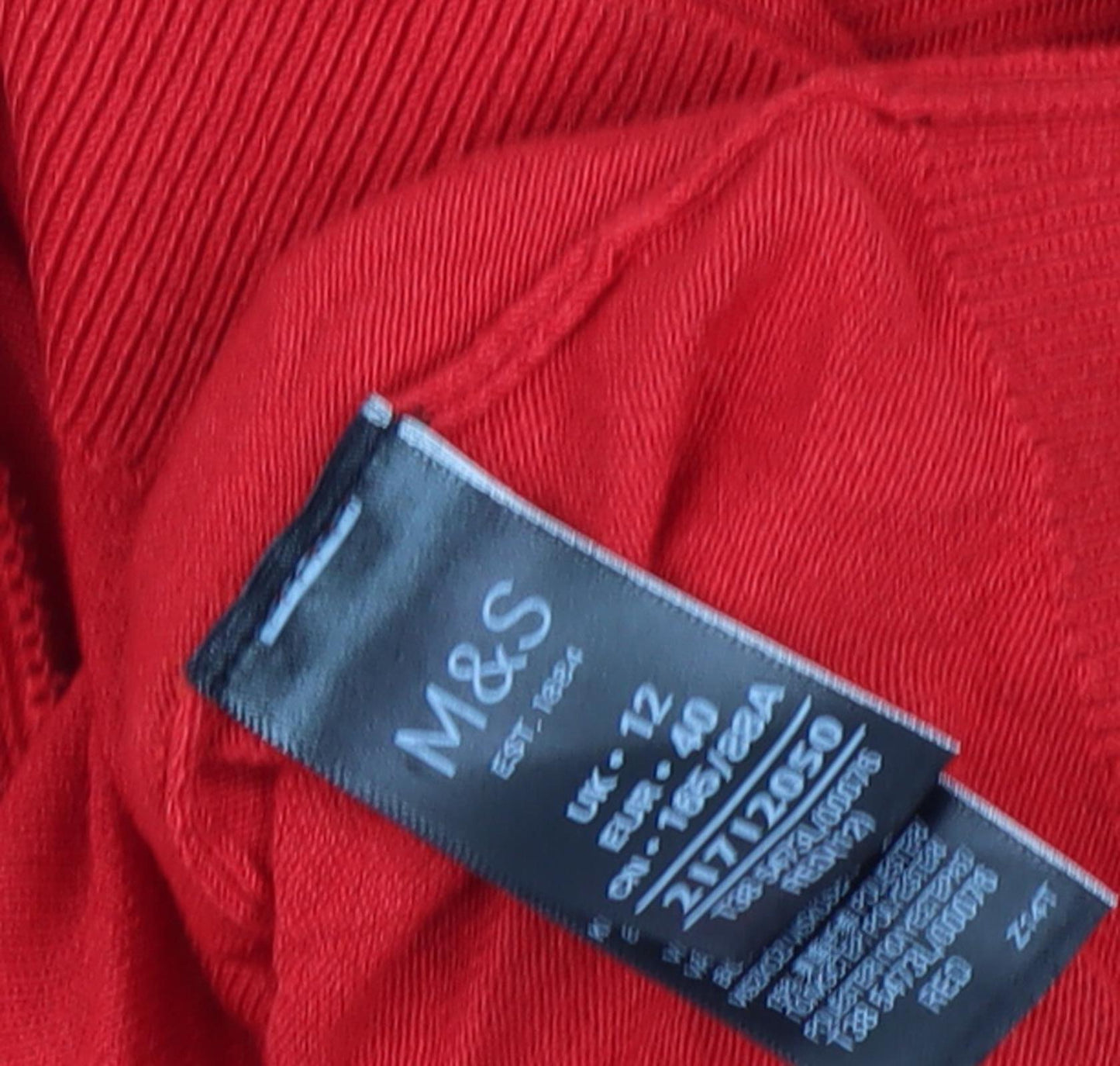 Marks and Spencer Women’s Red V-Neck Jumper Size 12