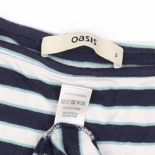 Oasis Women's Multicoloured Striped T-Shirt, Size S