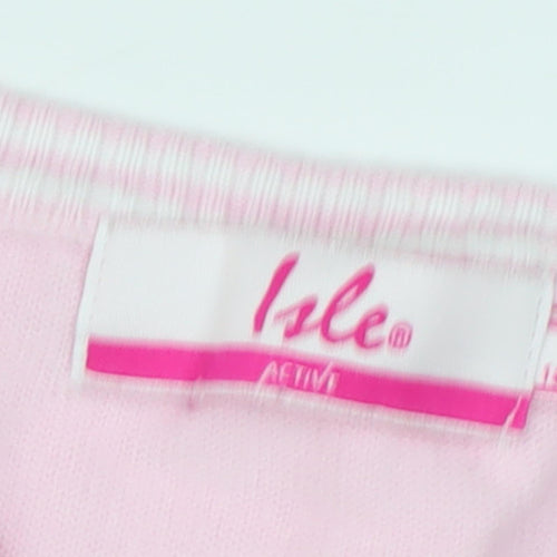 Isle Women's Pink V-Neck Pullover Jumper - L