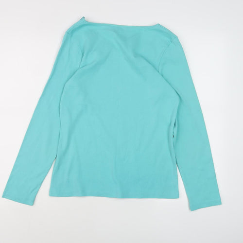 Classics Women's Blue Long Sleeve Blouse Size 10