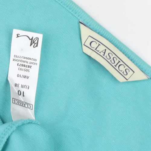 Classics Women's Blue Long Sleeve Blouse Size 10
