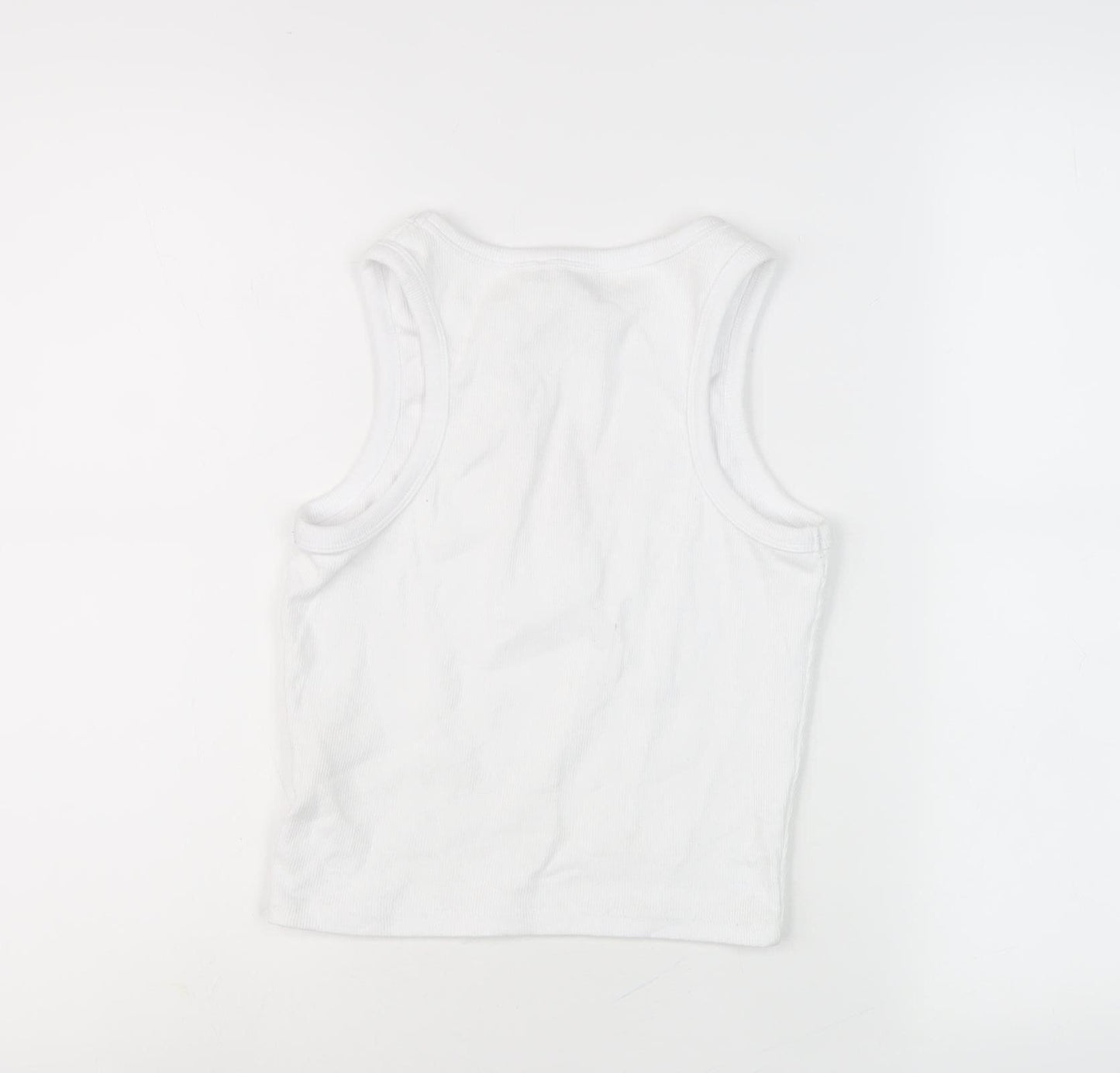 New Look Girls White Graphic Print Tank Top Age 14-15