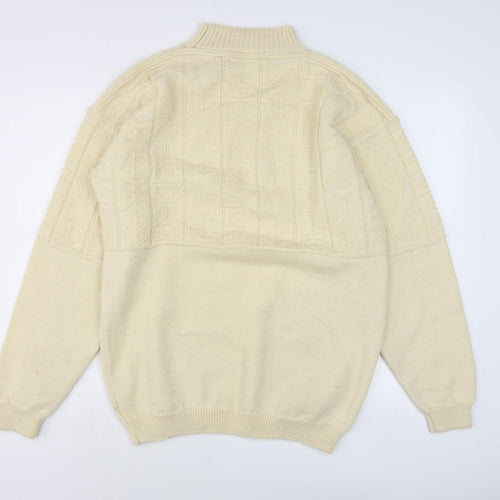 Laura Ashley Women's Ivory Wool Pullover Jumper L