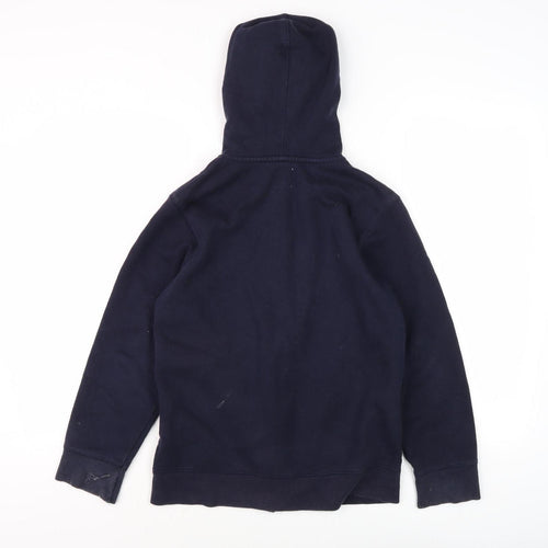 GAP Boys Blue Full Zip Hoodie, Size 14 Years, Logo Accents