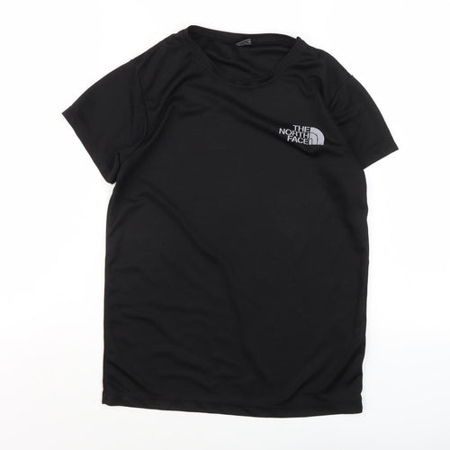 The North Face Boys Black T-Shirt, Size 18, Casual Logo Tee