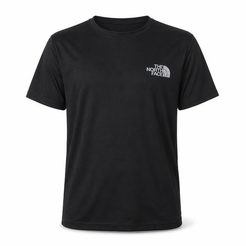 The North Face Boys Black T-Shirt, Size 18, Casual Logo Tee