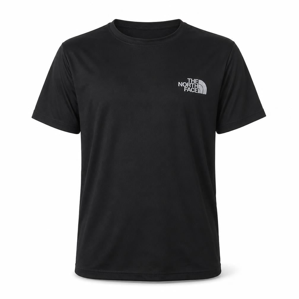 The North Face Boys Black T-Shirt, Size 18, Casual Logo Tee