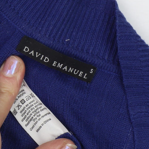 David Emanuel Women's Blue Cardigan - Size S