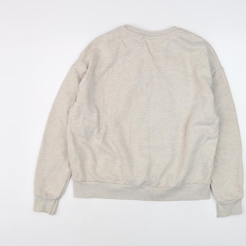 Disney Women's Beige M Minnie Mouse Pullover Sweatshirt