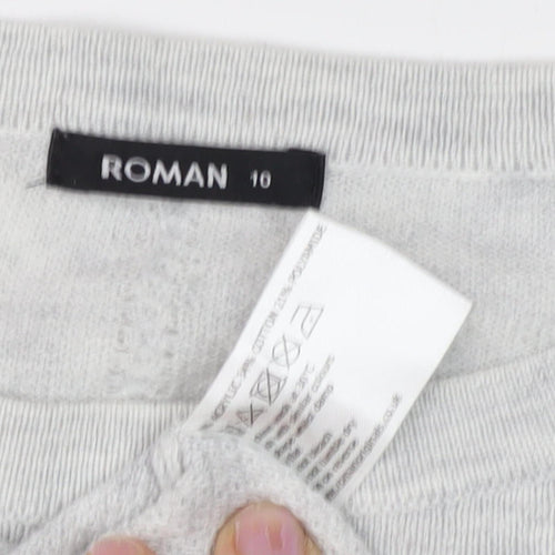 Roman Women's Grey Crew Neck Jumper Size 16