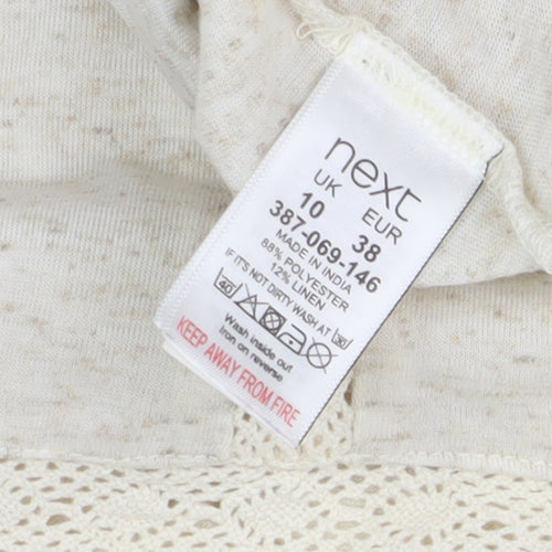 Next Women's Beige Tunic Blouse, Size 10