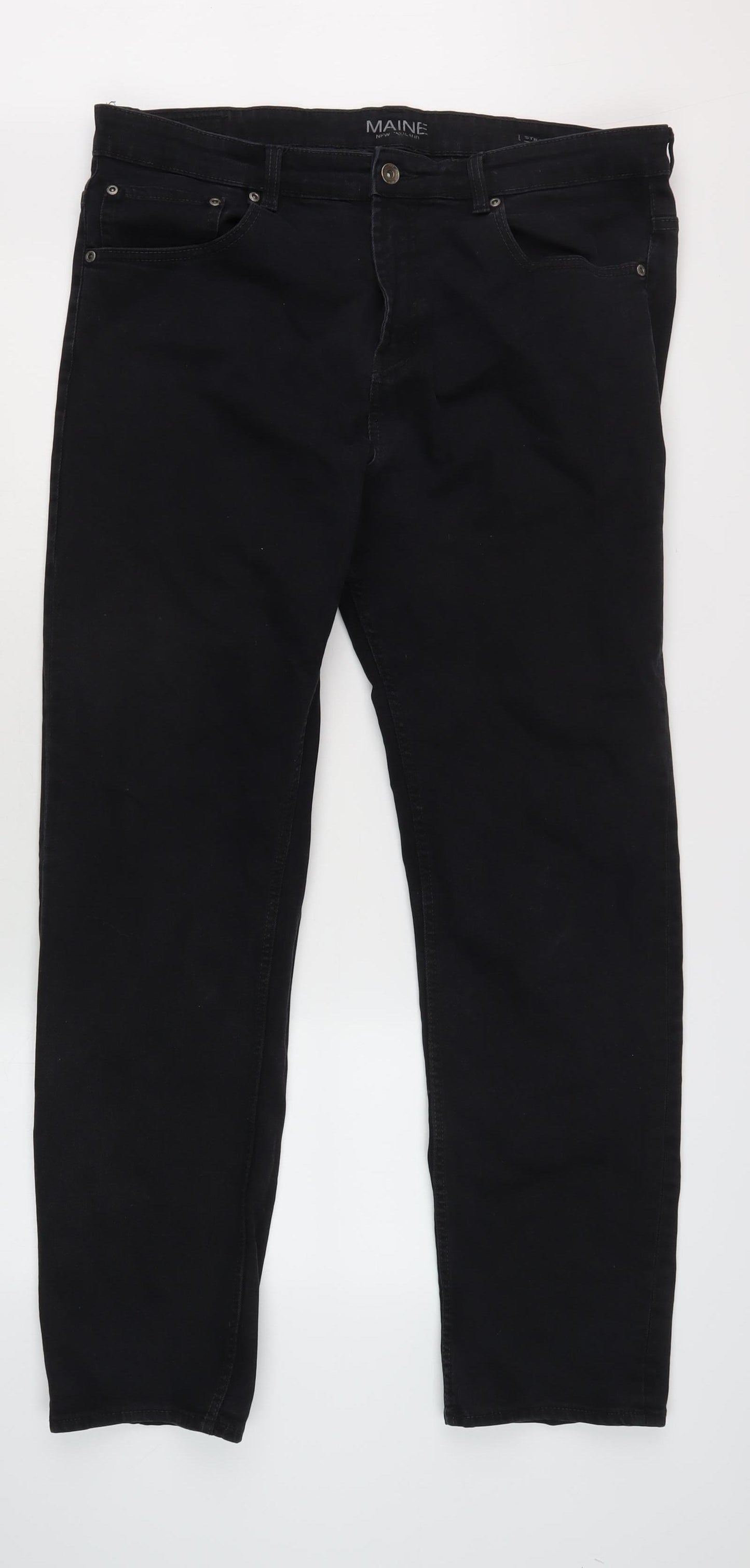Maine New England Men's Black Straight Jeans 38L