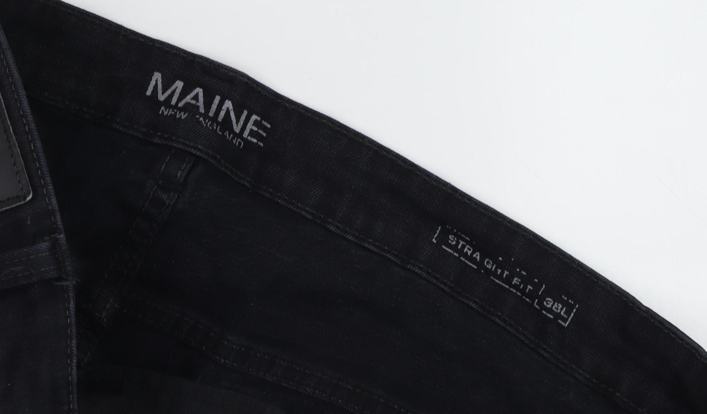 Maine New England Men's Black Straight Jeans 38L