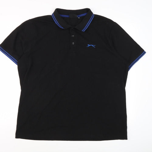 Slazenger Men's Black Polo Shirt XXL