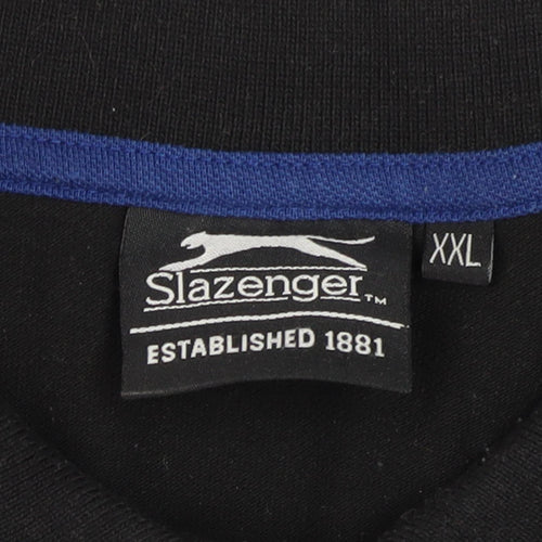 Slazenger Men's Black Polo Shirt XXL