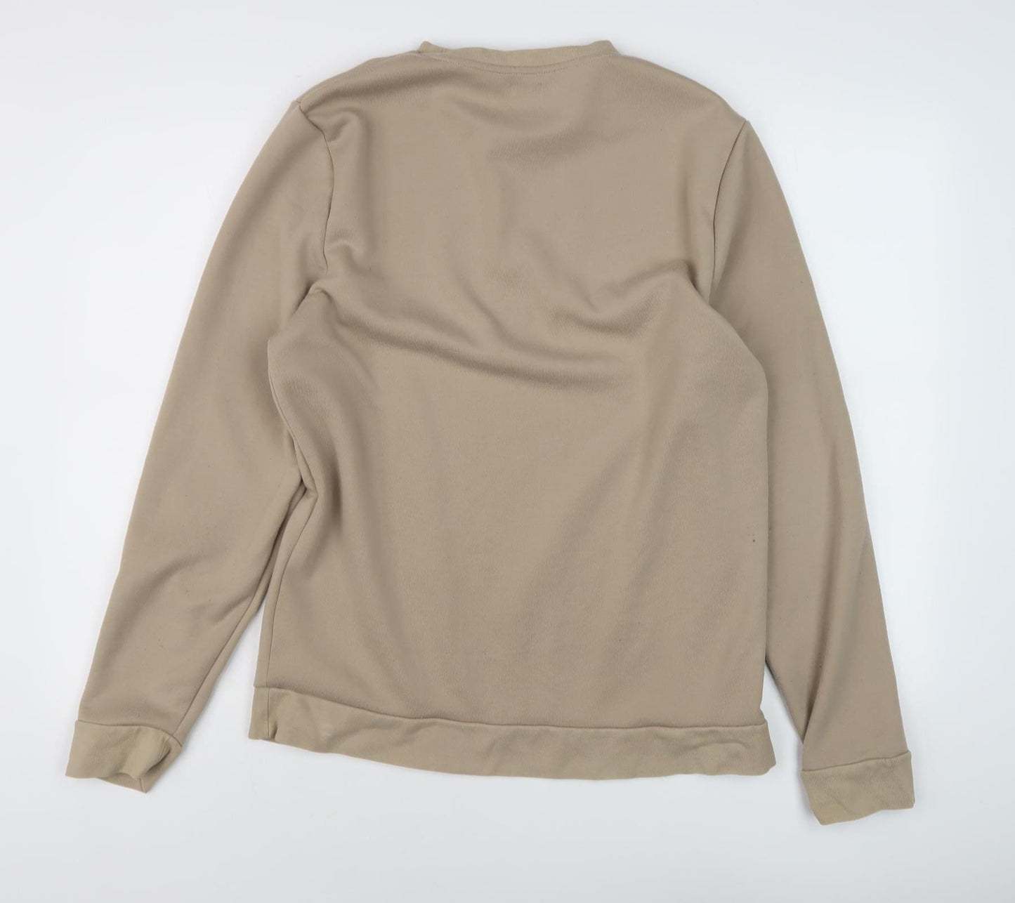 River Island Beige Men's Pullover Sweatshirt M Logo