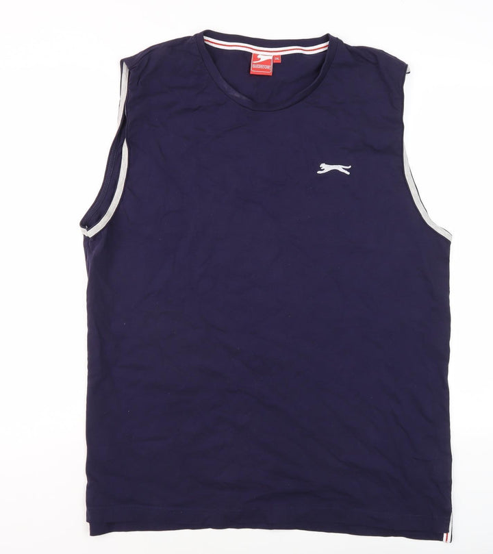 Slazenger Men's Blue Tank Top - 2XL, Gym & Training, Breathable