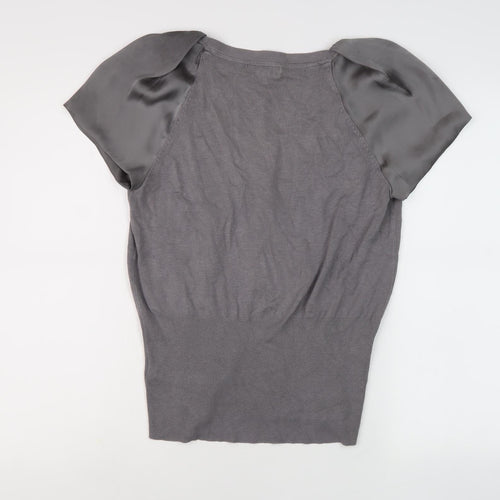 Jasper Conran Women's Grey Short Sleeve Jumper