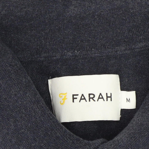 Farah Black Men's M Long Sleeve Polo Shirt