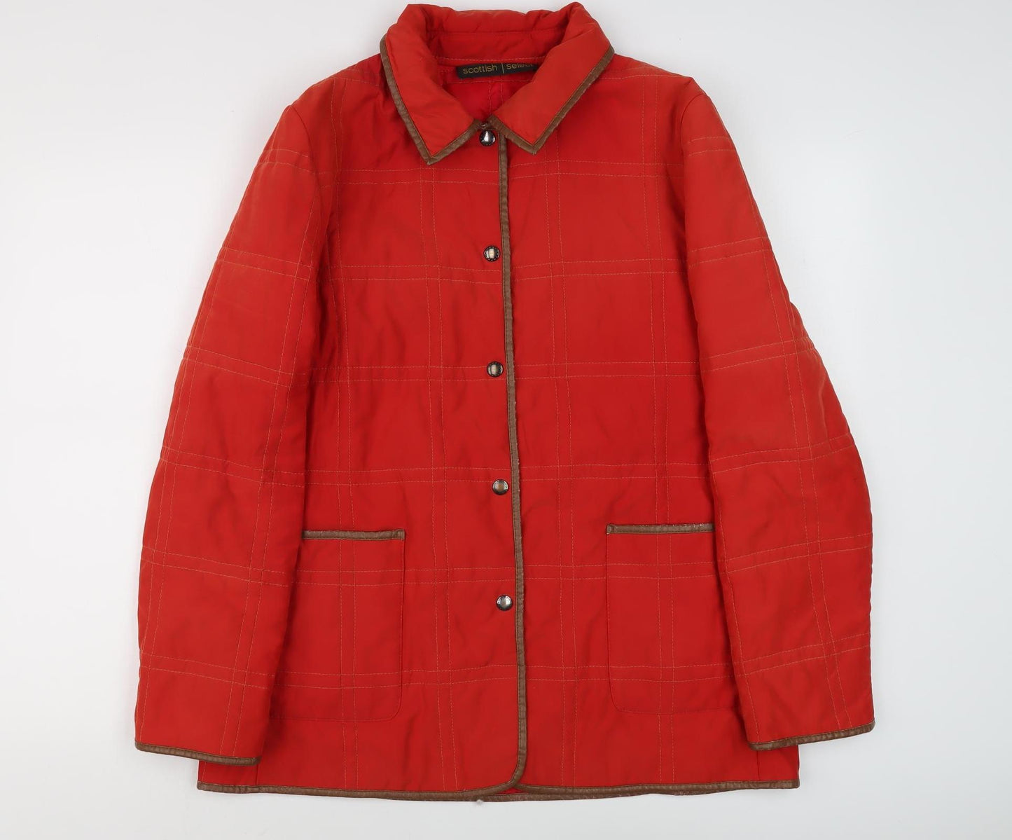 Scottish Select Women's Red Quilted Coat Size 14