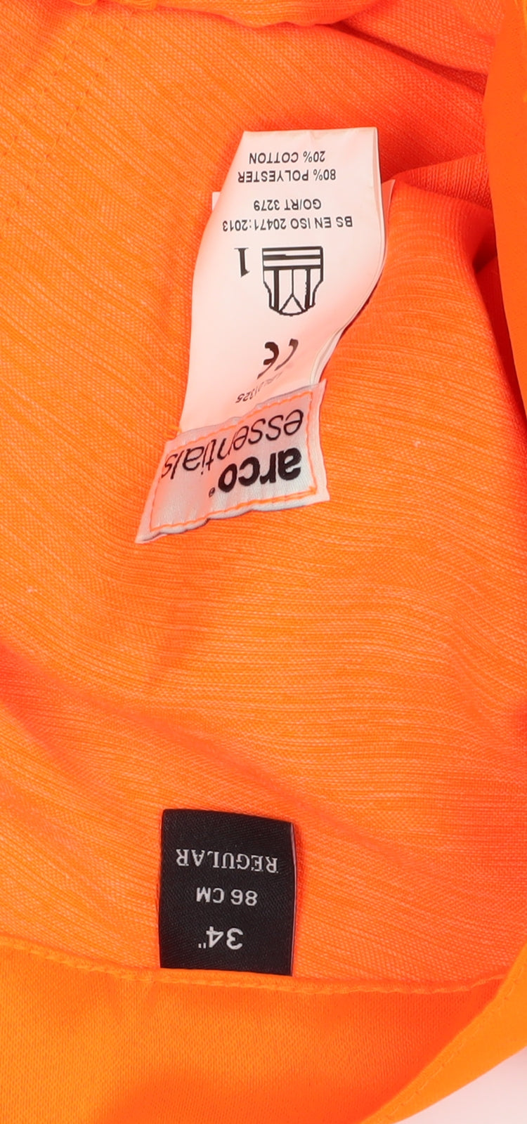 Arco Essentials Men's Orange Cargo Work Trousers, Size L