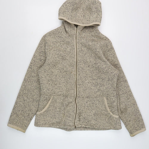 Weird Fish Women's Beige Full Zip Hoodie Size 16