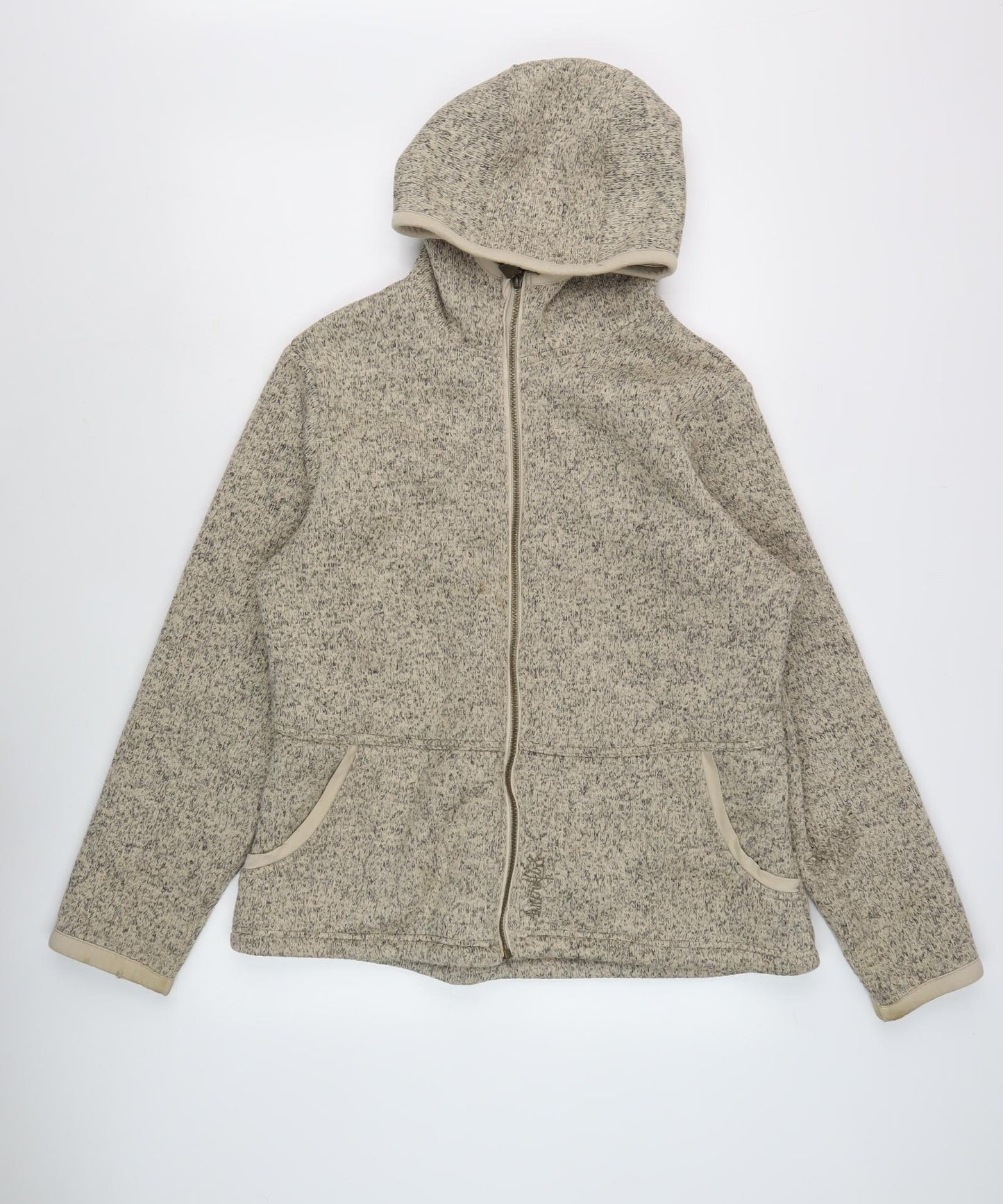 Weird Fish Women's Beige Full Zip Hoodie Size 16