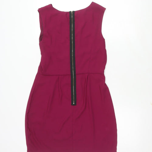 Topshop Women's Purple Sleeveless Dress UK 12