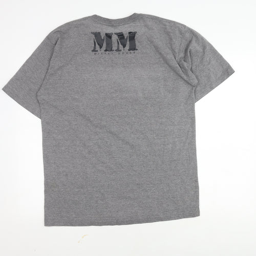 Disney Men Grey 2XL Mickey Mouse T-Shirt