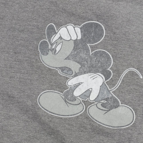 Disney Men Grey 2XL Mickey Mouse T-Shirt