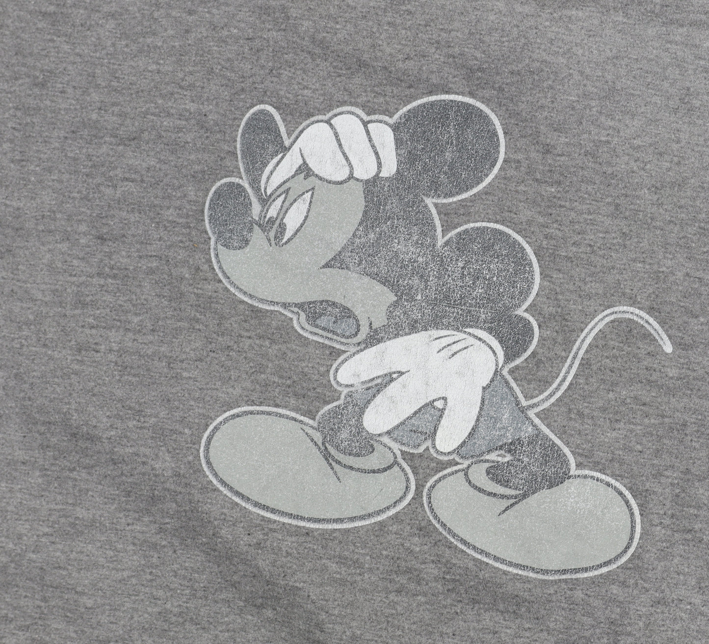 Disney Men Grey 2XL Mickey Mouse T-Shirt