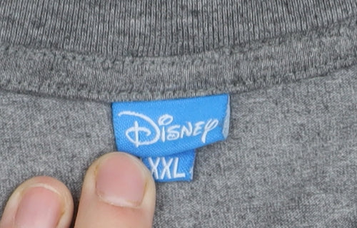 Disney Men Grey 2XL Mickey Mouse T-Shirt