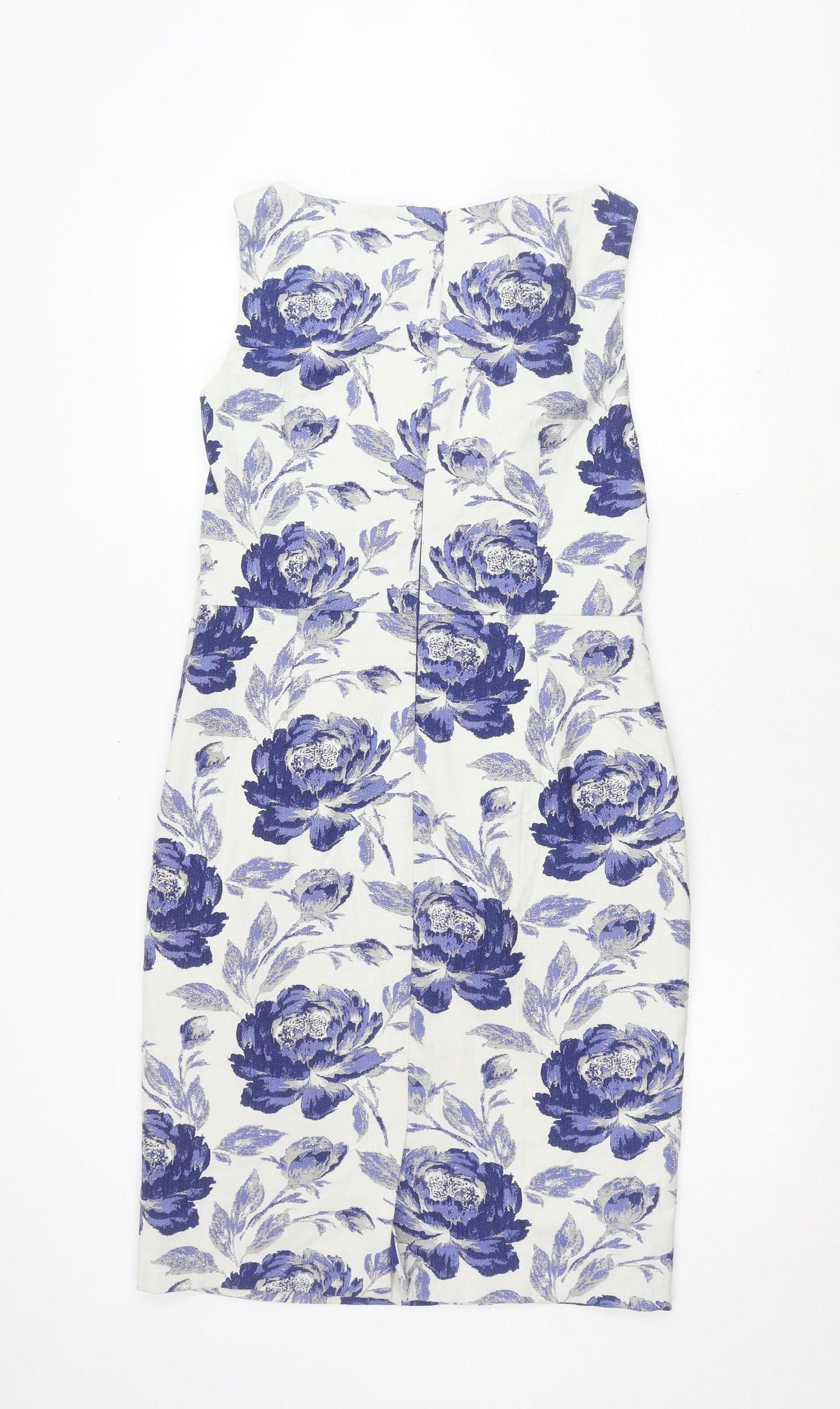 Phase Eight Women's Blue & White Floral Dress - Size 14