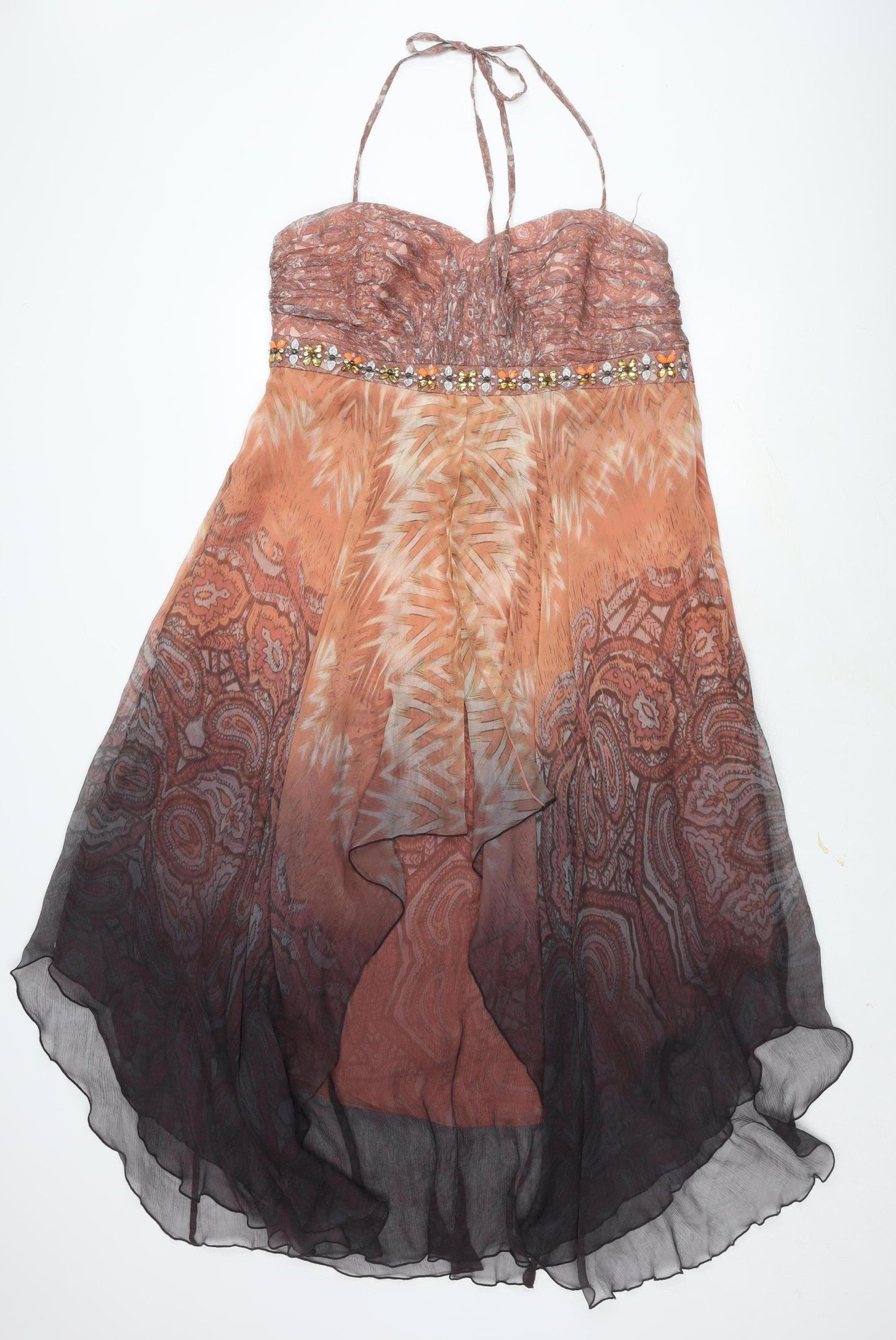 Monsoon Women's Multicoloured Paisley Dress Size 18