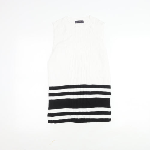 Marks and Spencer Women's Black White Sleeveless Top