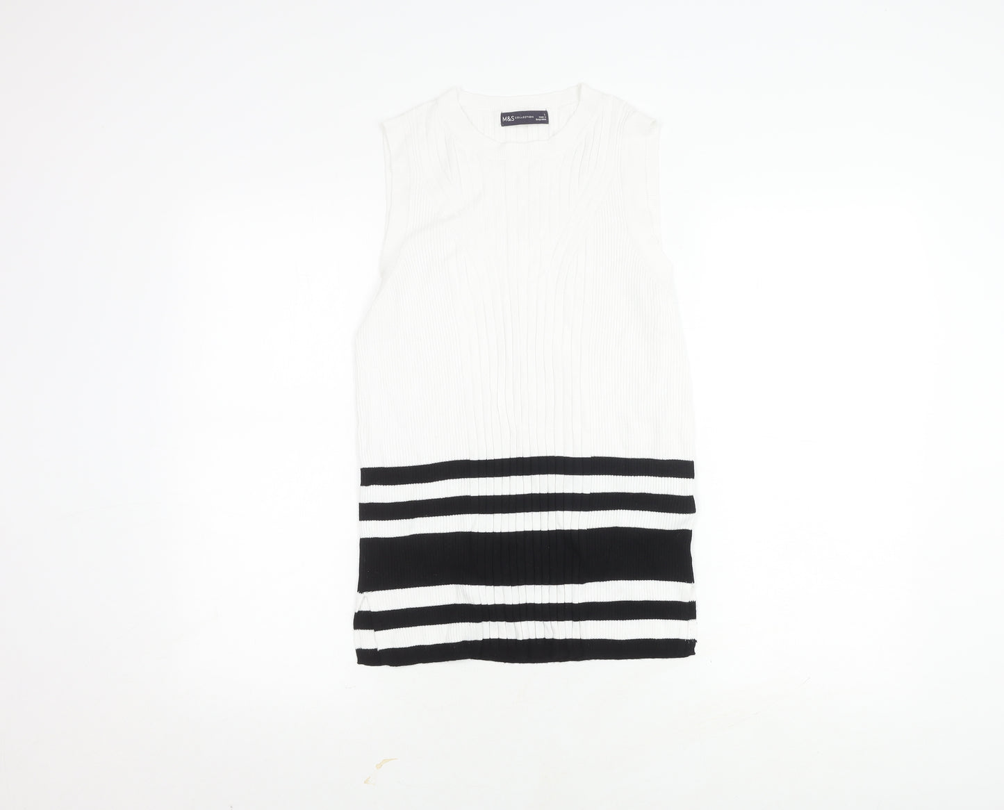 Marks and Spencer Women's Black White Sleeveless Top